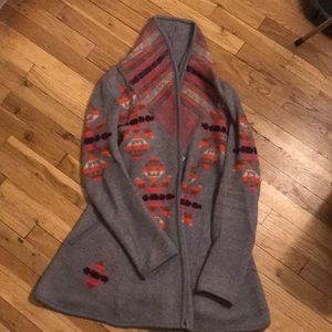 Free People snap closure tunic sweater